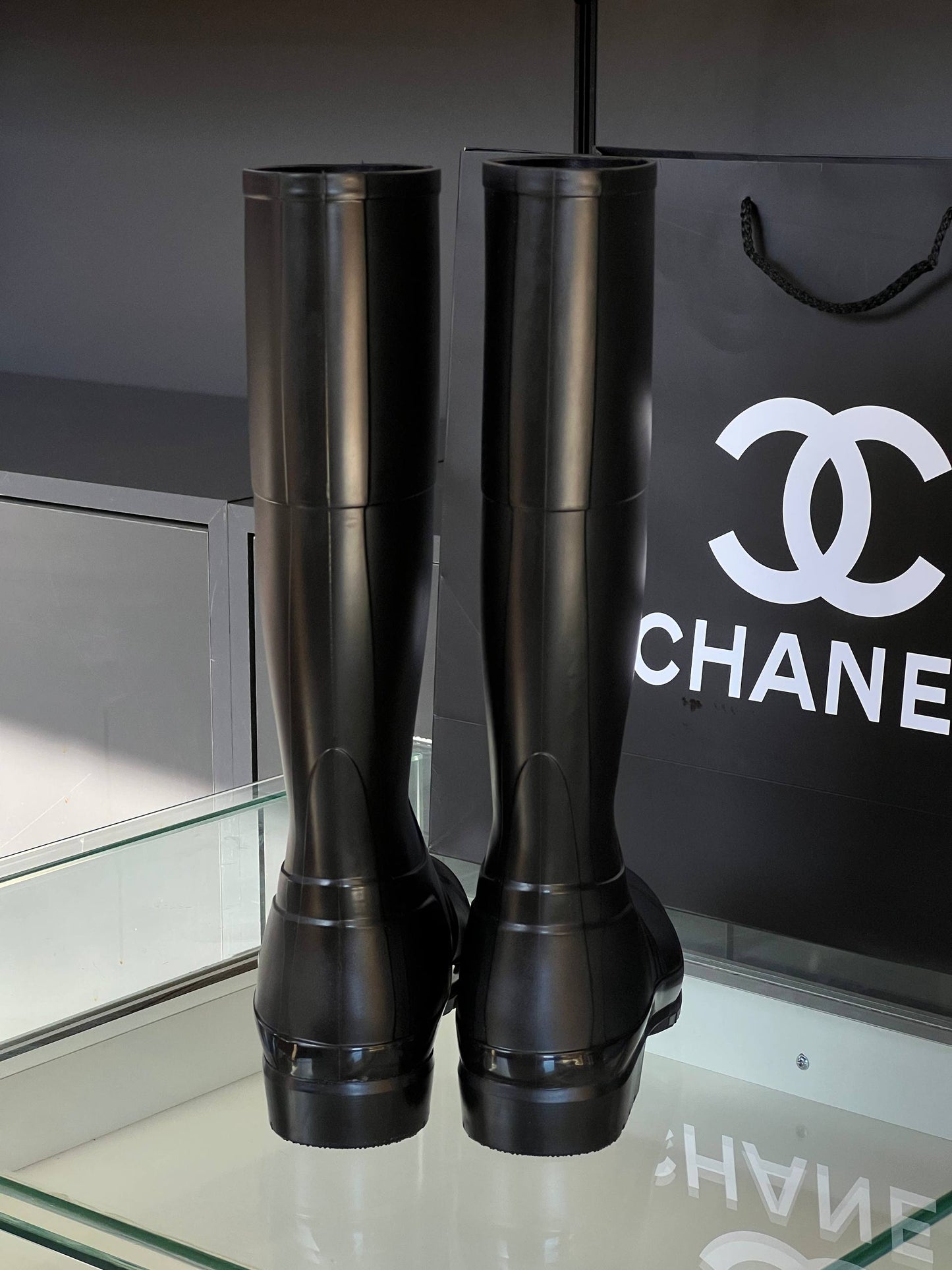 Rain Leather Boots