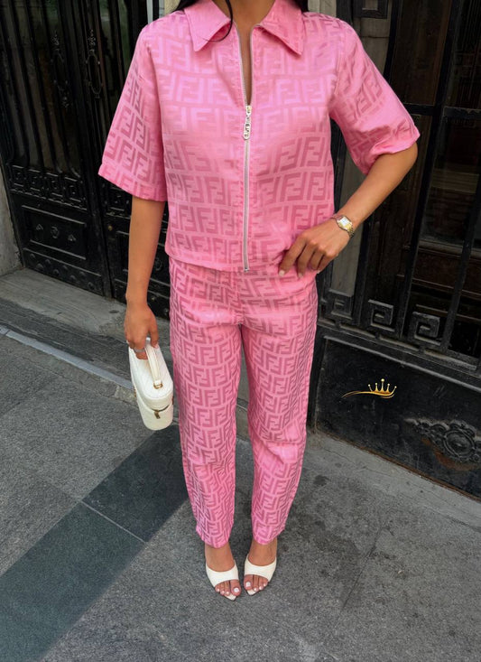 2-piece jacquard fabric set