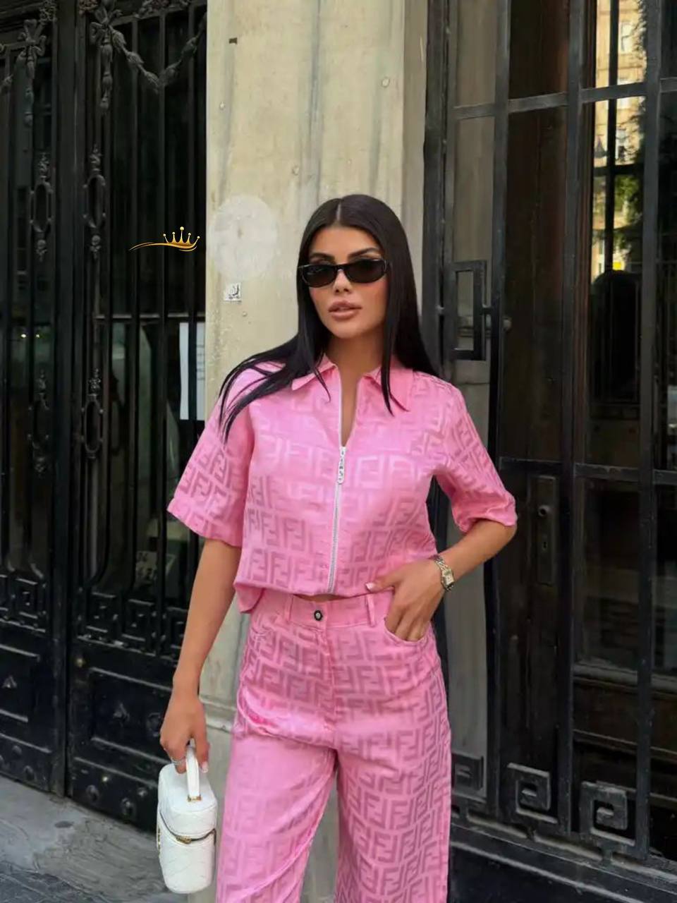 2-piece jacquard fabric set