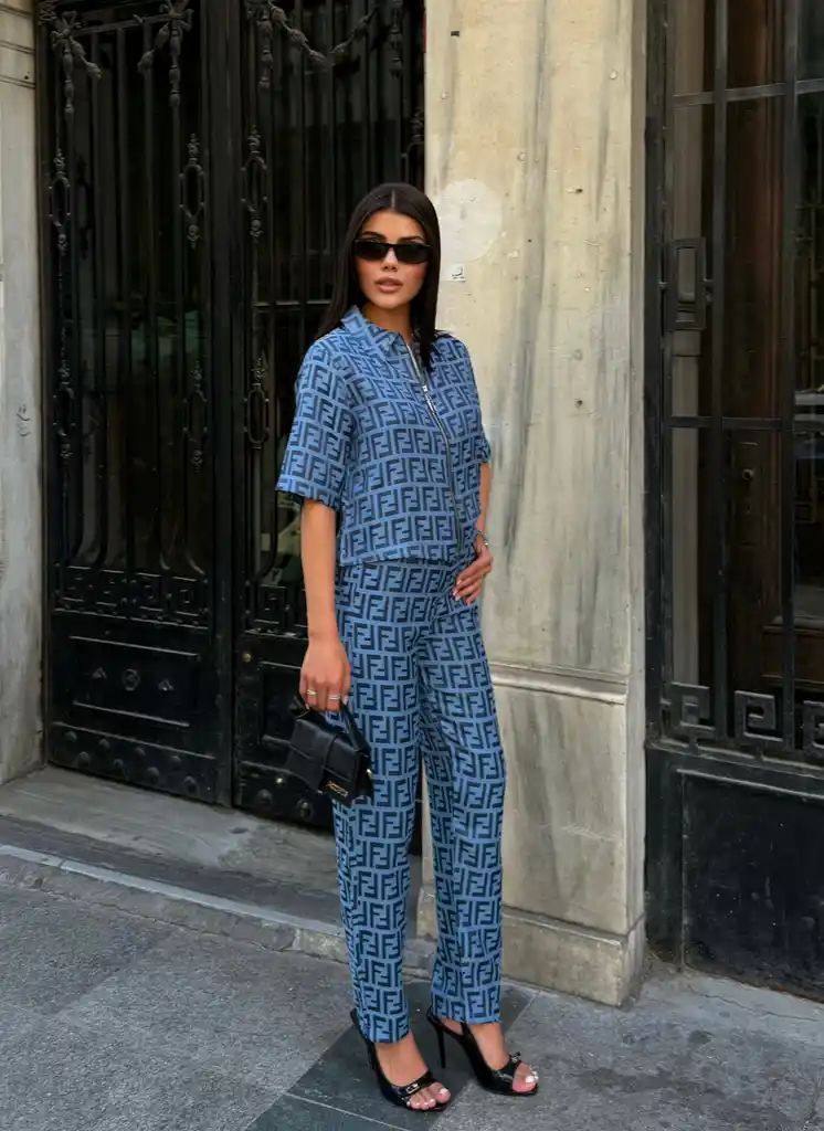 2-piece jacquard fabric set