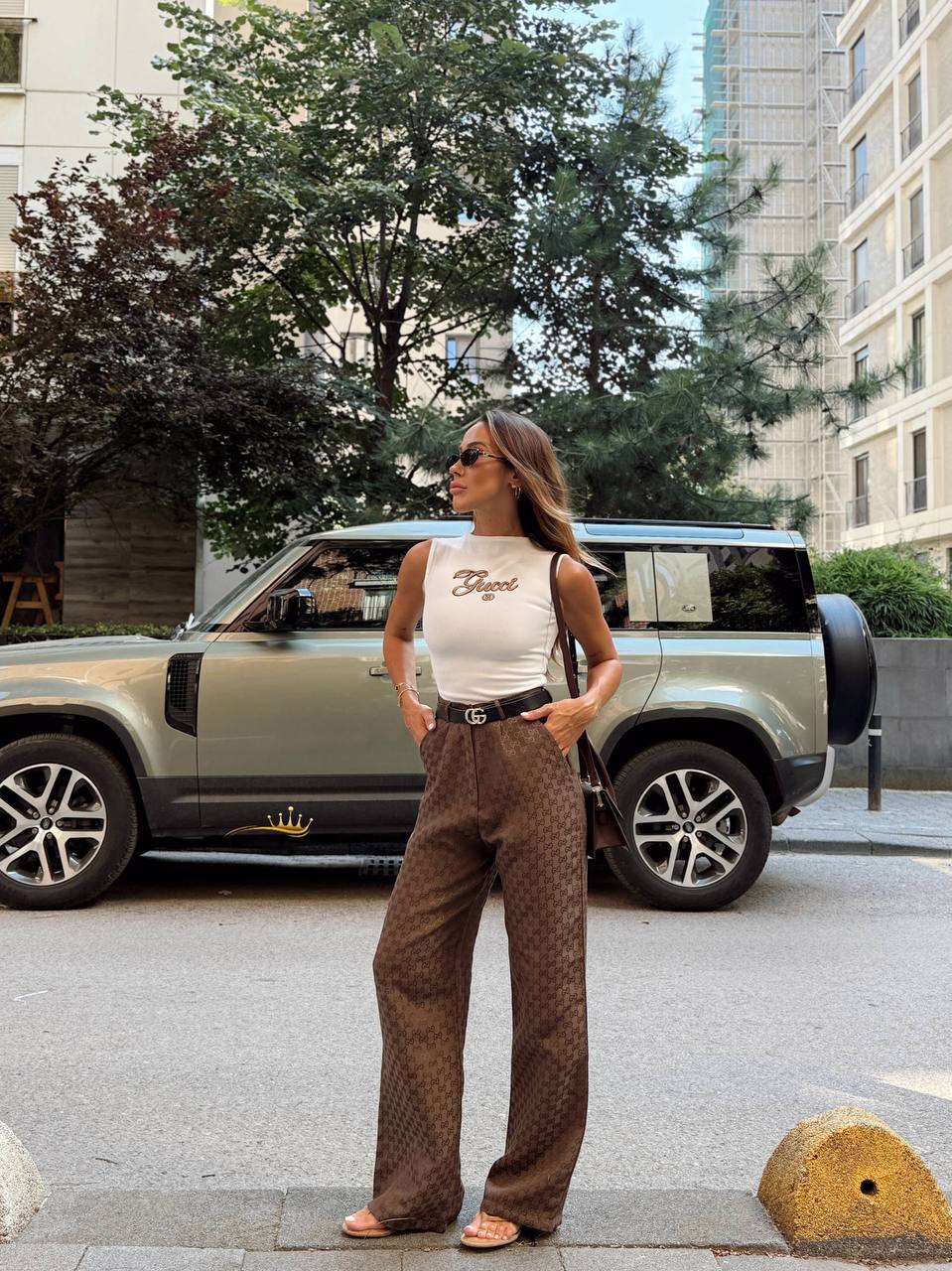 'Jacquard fabric - Belt included